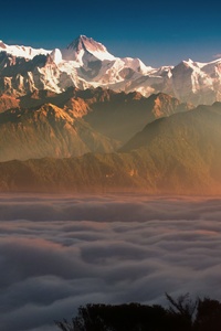 Mountain Landscape Clouds 8k