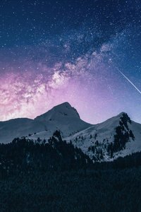 Mountain Milky Way Galaxy (1080x1920) Resolution Wallpaper