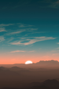 Mountain Valley Sunset 5k (1125x2436) Resolution Wallpaper