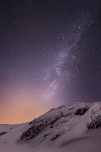 Mountains And Stars (640x960) Resolution Wallpaper
