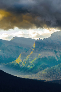 Mountains Cliff Clouds 4k (1080x2160) Resolution Wallpaper