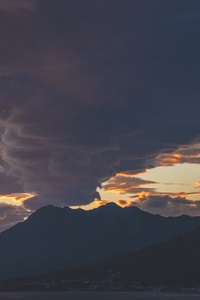 Mountains Clouds Sunset