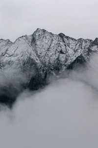 Mountains Covered In Snow (480x854) Resolution Wallpaper