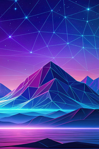 Mountains In Vivid Glow (750x1334) Resolution Wallpaper