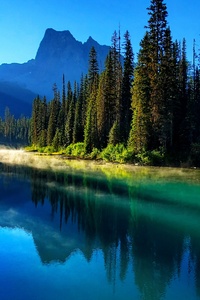 1440x2560 Mountains Lake Canada Nature Forest Woods