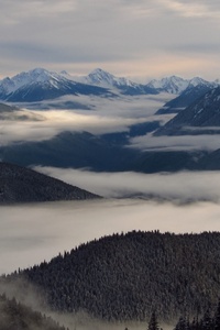 Mountains Landscape Nature Clouds Mist Snow