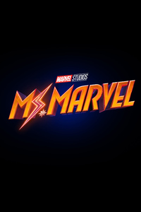 Ms Marvel Logo Movie 5k (1125x2436) Resolution Wallpaper