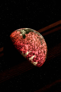 Mysterious Planet In Dark Space (480x854) Resolution Wallpaper