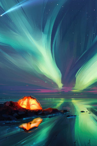 Nature Spectacle The Mesmerizing Northern Lights (540x960) Resolution Wallpaper