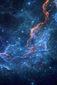 320x480 Nebula Stars Space 4k