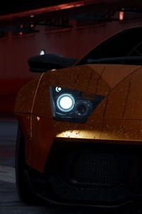 Need For Speed Orange Lamborghini (360x640) Resolution Wallpaper