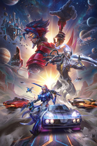 Neon Daredevil Master Yi Skin From League Of Legends Wild Rift (1080x2280) Resolution Wallpaper