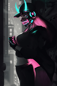Neon Emily Punk (360x640) Resolution Wallpaper