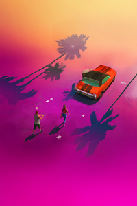 Neon Heat Gta Vi (640x960) Resolution Wallpaper