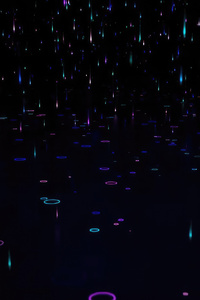 Neon Rain Abstract Dark 4k (1125x2436) Resolution Wallpaper