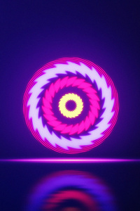 Neon Sphere Abstract 4k
