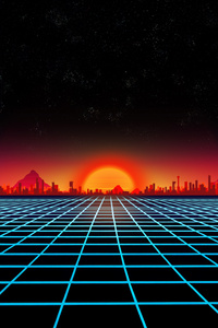 Neon Sunset Overdrive (480x854) Resolution Wallpaper