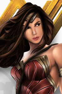 New Art Wonder Woman (320x480) Resolution Wallpaper