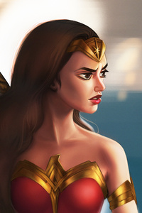 New Art WonderWoman (320x480) Resolution Wallpaper