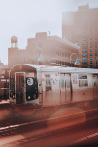 New York Subway Train 4k (360x640) Resolution Wallpaper