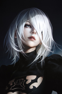 Nier Automata Steel Beneath The Smile (1280x2120) Resolution Wallpaper