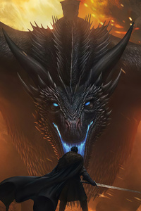 Night King Dragon Vs Jon Snow 4k