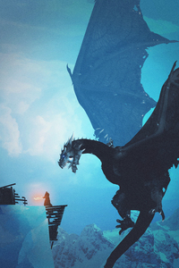 Night King Dragon Vs Lord Of Light (640x960) Resolution Wallpaper