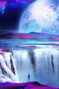 Night Of Magic Moon 5k (320x568) Resolution Wallpaper