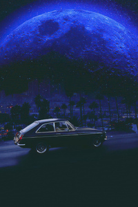 Night Ride In Blue Planet 4k (640x1136) Resolution Wallpaper