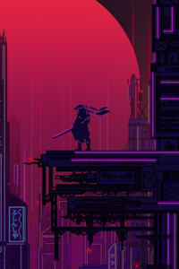 Night Time Samurai (640x960) Resolution Wallpaper