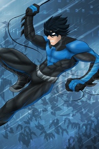 Nightwing 4k Artwork (640x1136) Resolution Wallpaper