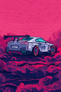 540x960 Nissan Gtr Illustration