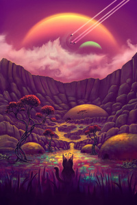 No Mans Sky Aurora Expanse (640x1136) Resolution Wallpaper