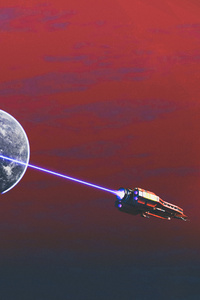 No Mans Sky Space Crossing The Planet 4k (480x854) Resolution Wallpaper