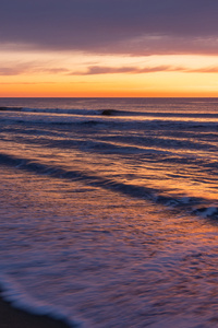 Ocean Canvas Of Purple And Gold Gilded Waters (1242x2668) Resolution Wallpaper