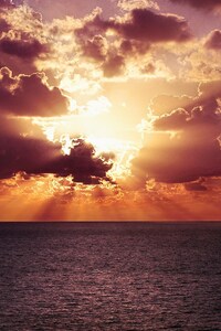 1080x2160 Ocean Horizon Sunset