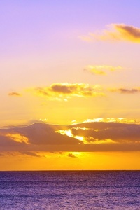 Ocean Sunset Beautiful Clouds 4k
