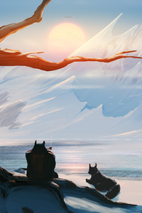 Of Dwarfs And Mountains (1080x2280) Resolution Wallpaper
