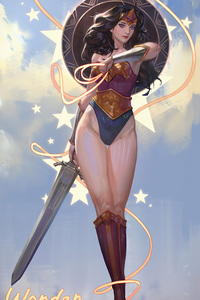 Old Wonder Woman Artistic Art 4k (480x854) Resolution Wallpaper
