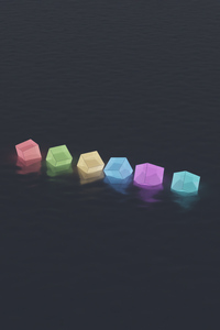 540x960 One Dark Cubes 4k