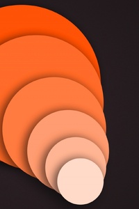 Orange Abstract Circle Geometry (480x800) Resolution Wallpaper