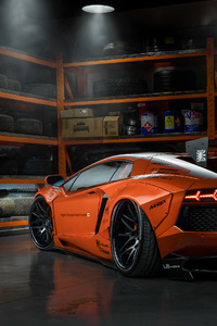 Orange Lamborghini 4k 2019 (360x640) Resolution Wallpaper