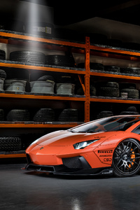Orange Lamborghini 4k