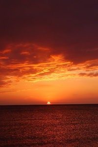 Orange Sky Sunset Sea 4k