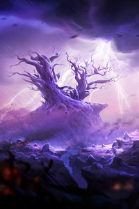 Ori And The Blind Forest Spirit Tree (240x320) Resolution Wallpaper