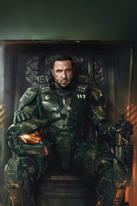 Pablo Schreiber As Master Chief In Halo (240x400) Resolution Wallpaper