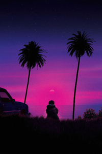 Palm Dreams At Dusk (1440x2960) Resolution Wallpaper