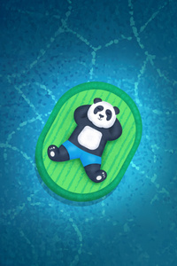 Panda Chill Mode (1242x2668) Resolution Wallpaper