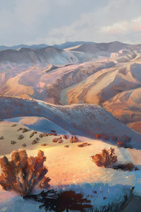 Panoche Hills (1440x2560) Resolution Wallpaper