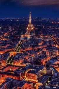 640x1136 Paris France Eiffel Tower Night